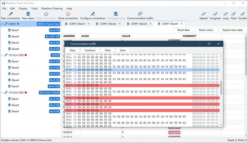 Modbus Slave Emulator 2.0.2.9