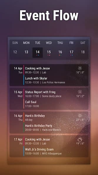 Event Flow Calendar Widget 1.9.6