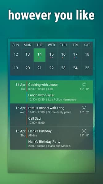 Event Flow Calendar Widget 1.9.6