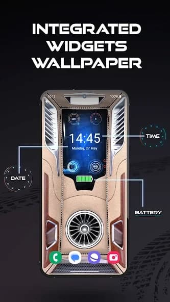 3D Wallpaper Clock Widget HD 5.10.93