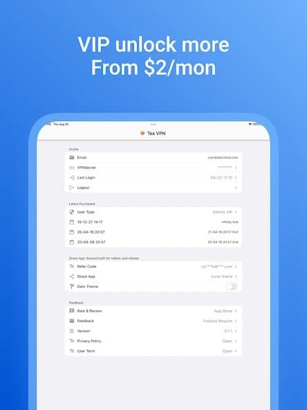 Tea VPN – Enjoy Optimized VPN 1.6.7