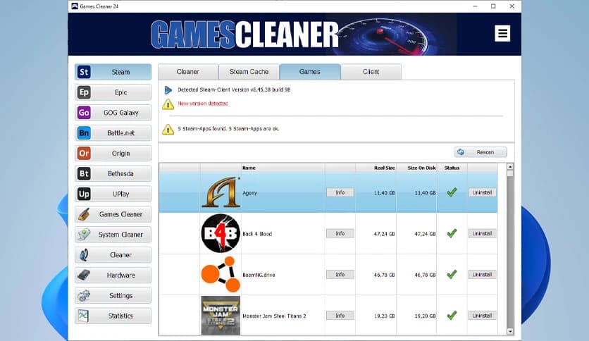 Games Cleaner