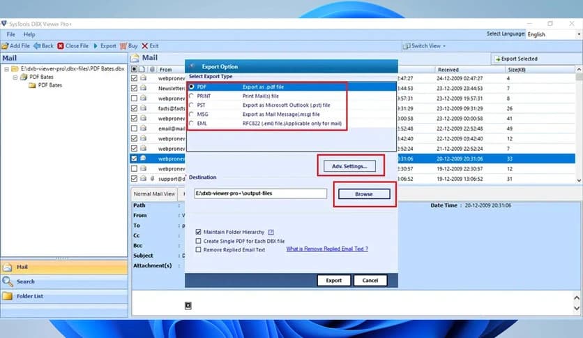 SysTools DBX Viewer Pro Plus 4.0