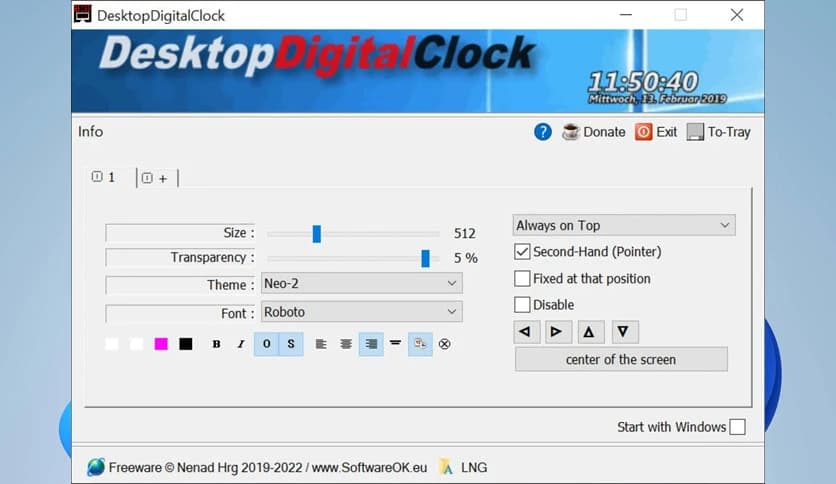DesktopDigitalClock 5.31