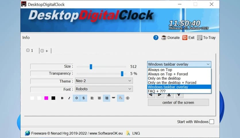 DesktopDigitalClock 5.31