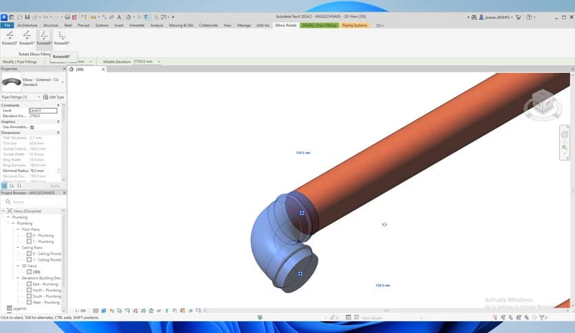 Elbow Rotate for Revit 1.0.0.0