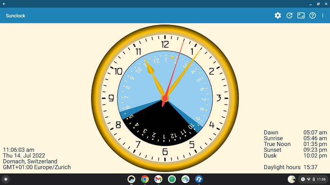 Sunclock: Sunrise Sunset Clock 4.24