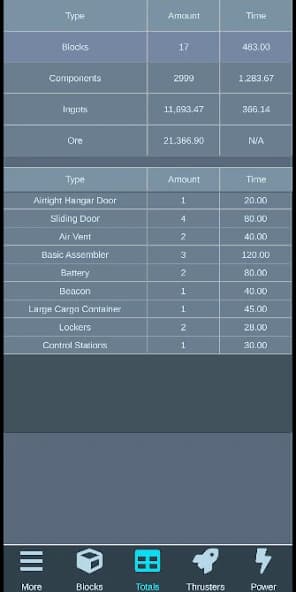 Space Engineers Calculator 1.74.00