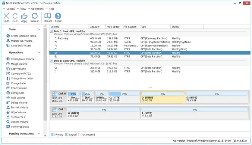 NIUBI Partition Editor 10.2 Technician WinPE
