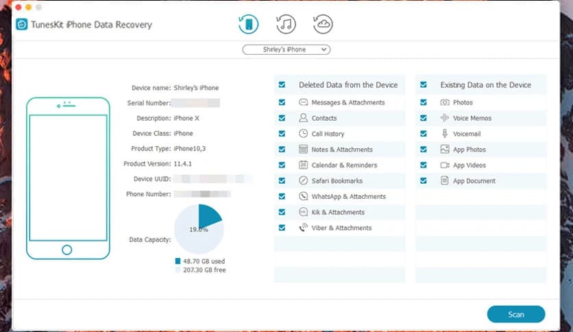TunesKit iPhone Data Recovery 2.5.0.37