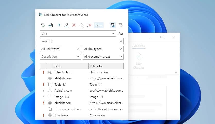 Ablebits Link Checker for Word 4.3.473.2144