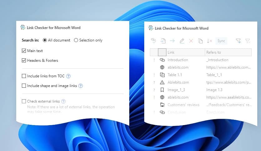 Ablebits Link Checker for Word 4.3.473.2144