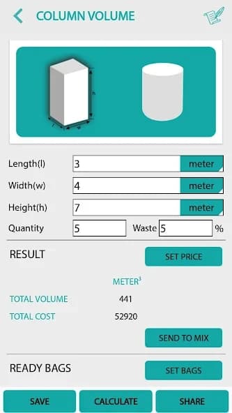 Civil: Concrete Calculator 1.10