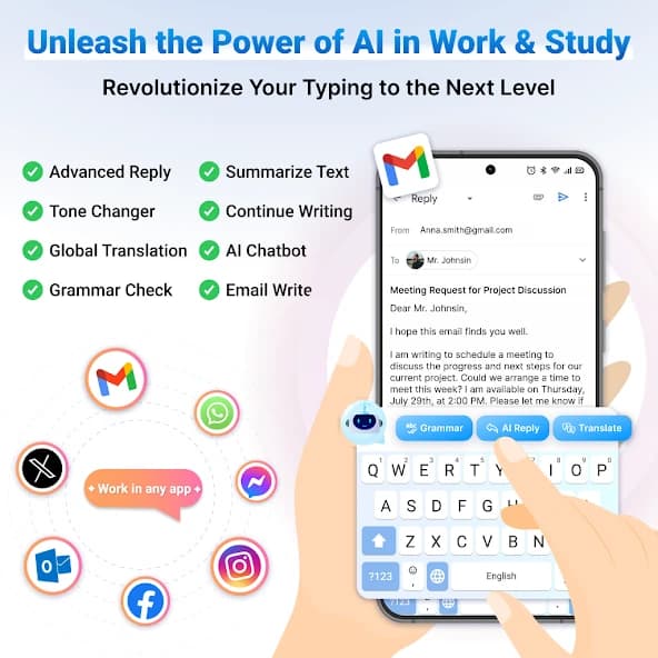 AI Keyboard: Chatbot, Grammar 104