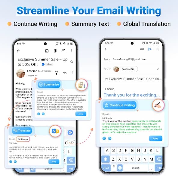 AI Keyboard: Chatbot, Grammar 104