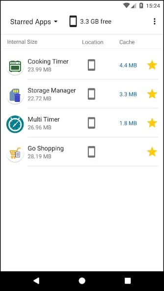 Storage Manager: app space 5.3.1