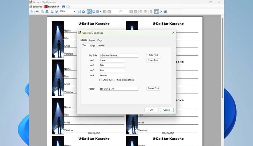 Karaosoft Request Slip Generator 2.2.3