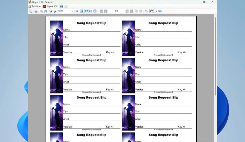 Karaosoft Request Slip Generator 2.2.3