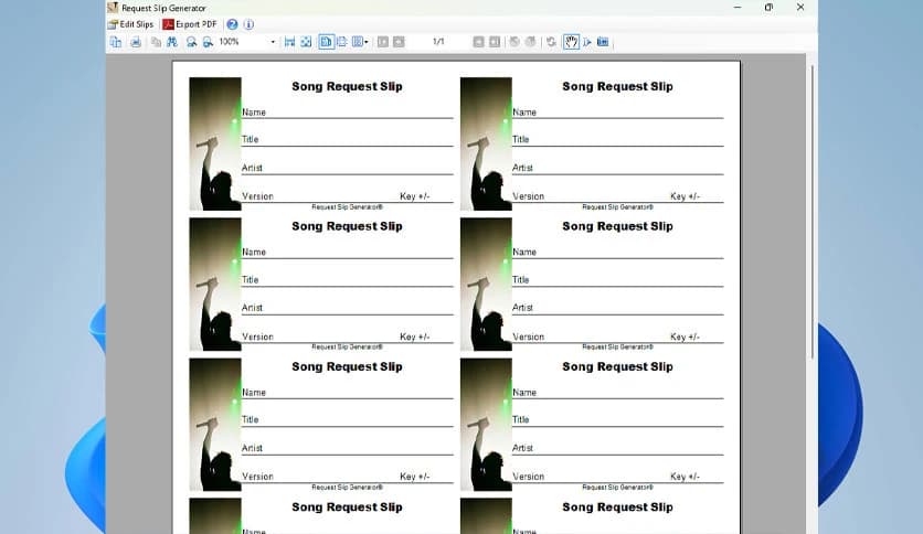Karaosoft Request Slip Generator 2.2.3