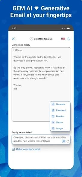 Email Blue Mail – Calendar 2.1.86