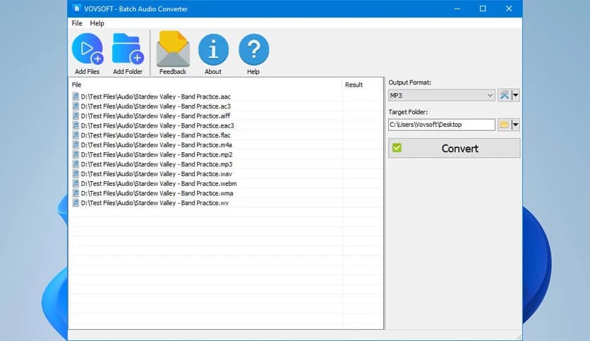 VovSoft Batch Audio Converter 1.7