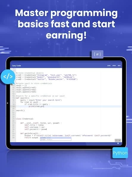 EasyCoder : Learn Python 6.2.9