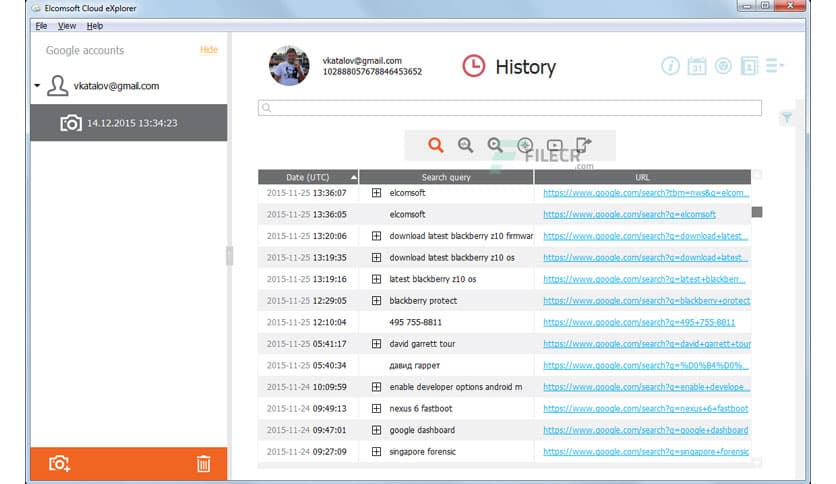 Elcomsoft Cloud eXplorer Forensic 2.32.37098