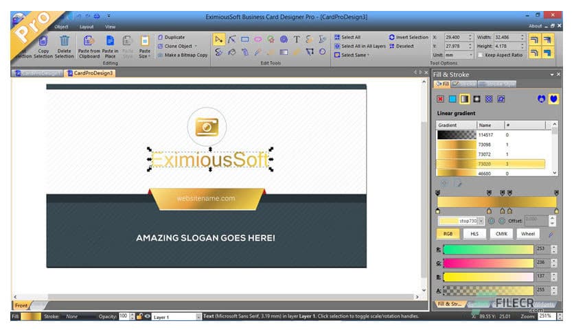 EximiousSoft Business Card Designer Pro 5.24
