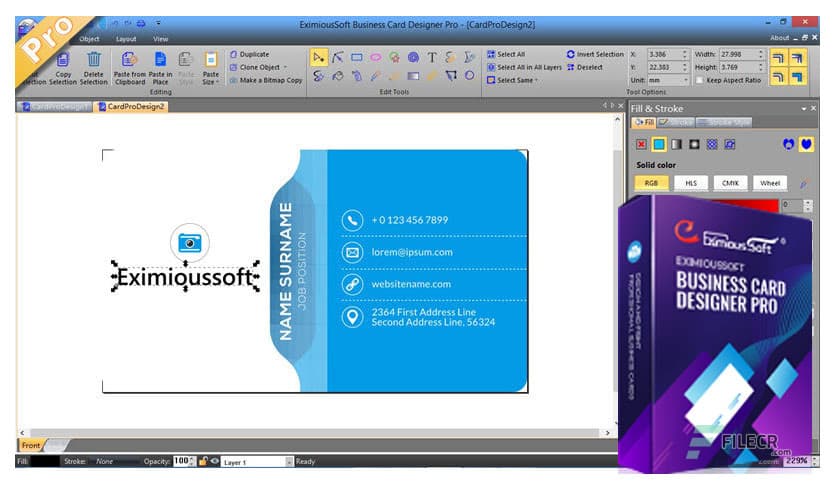 EximiousSoft Business Card Designer Pro 5.24