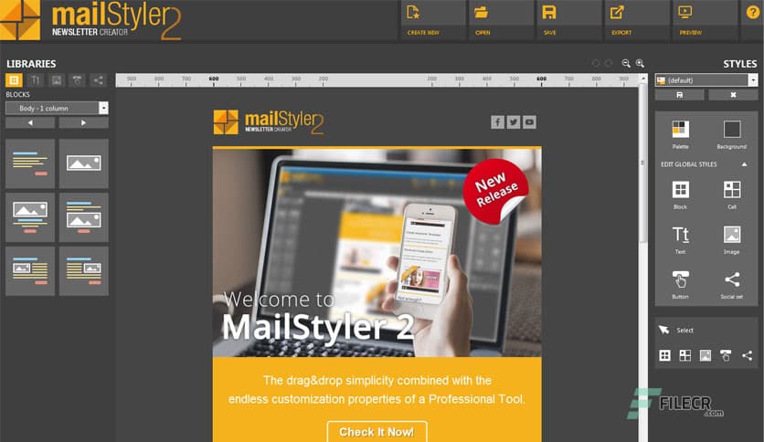MailStyler Newsletter Creator Pro 2.22.10.03