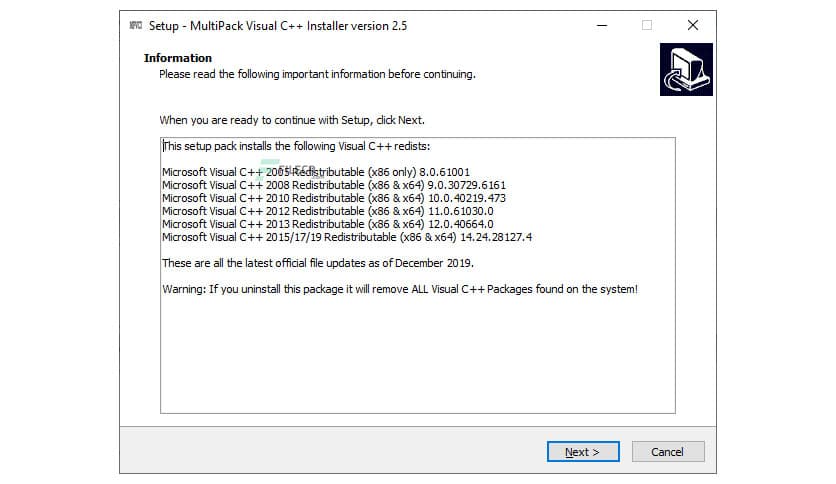 MultiPack Visual C++ Installer 4.00