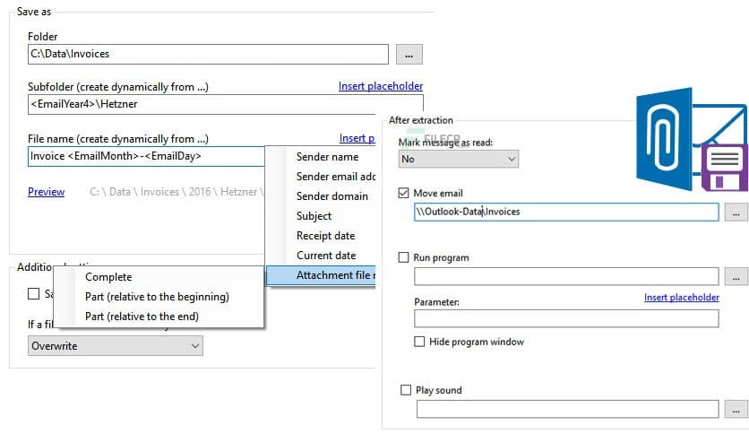 Outlook Attachment Extractor 3.10.11