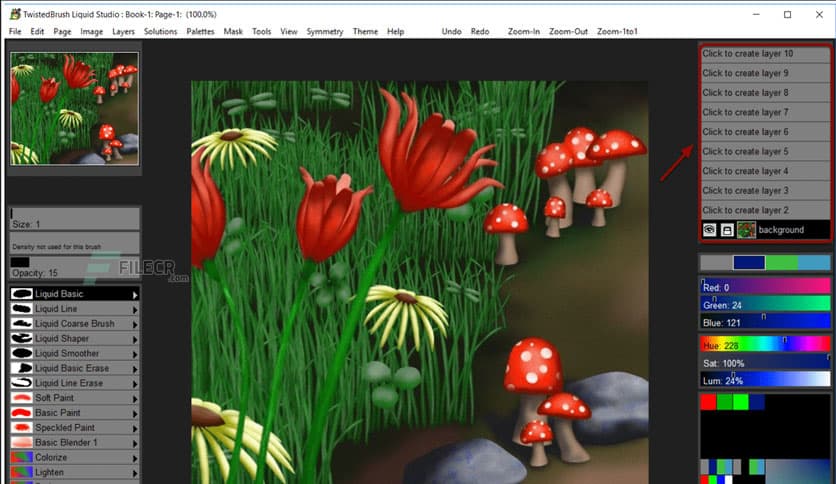 Pixarra TwistedBrush Liquid Studio 5.04