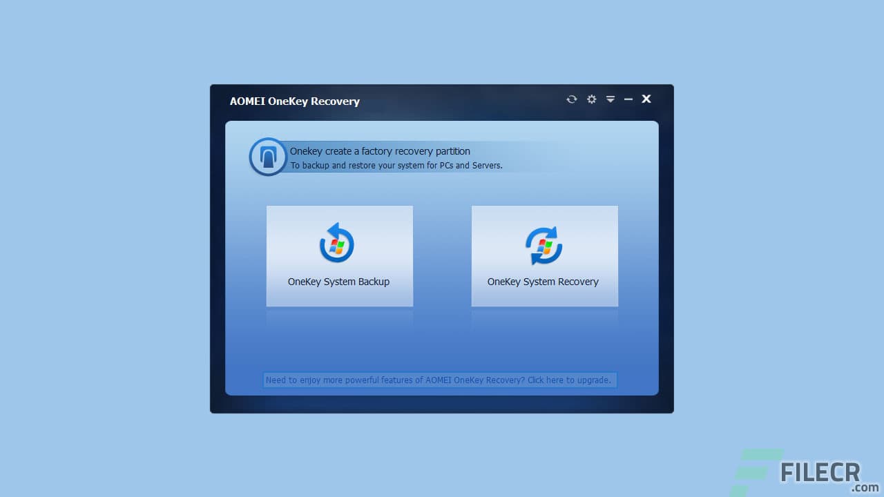 AOMEI OneKey Recovery Professional 1.7.1