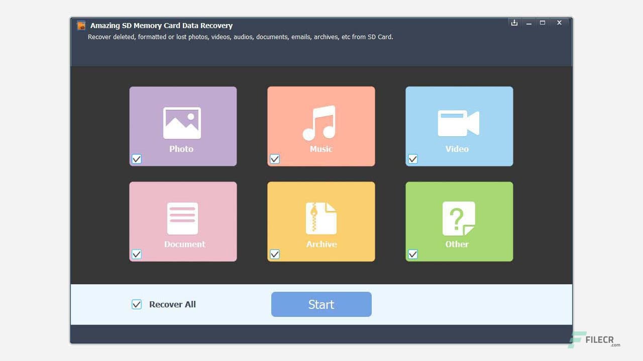 Amazing SD Memory Card Data Recovery 9.1.1.8