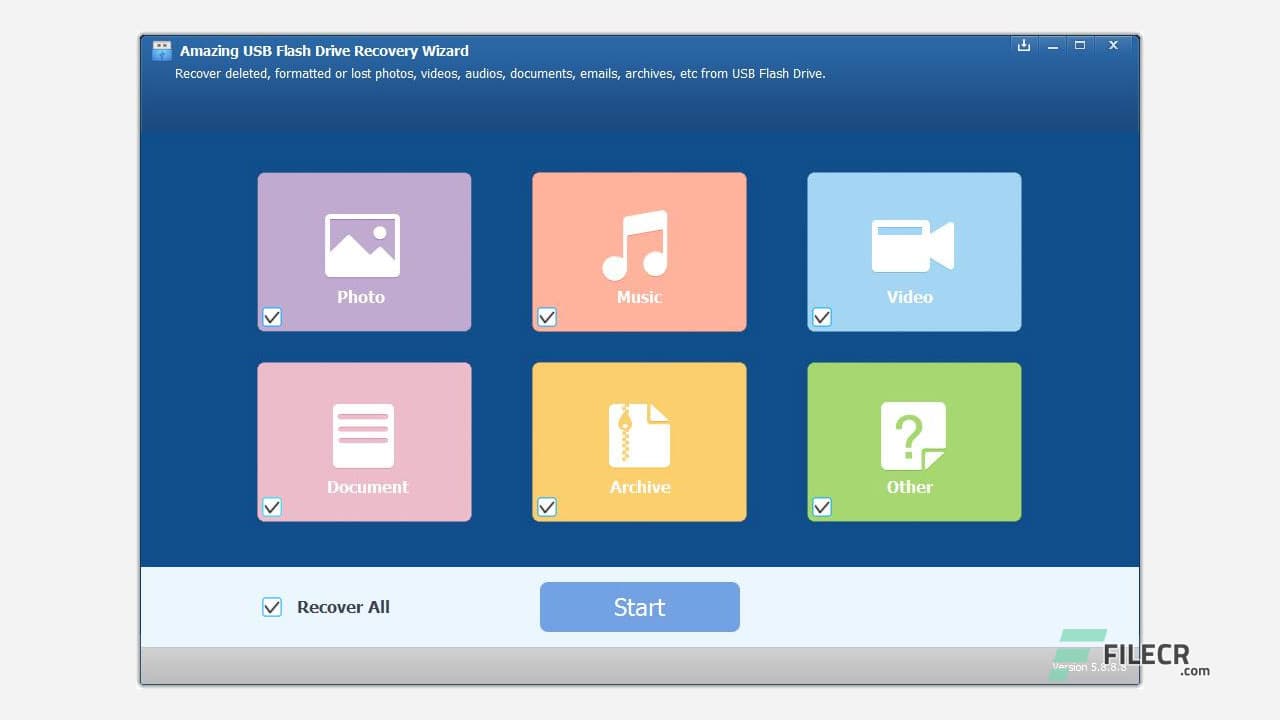 Amazing USB Flash Drive Recovery Wizard 9.1.1.8