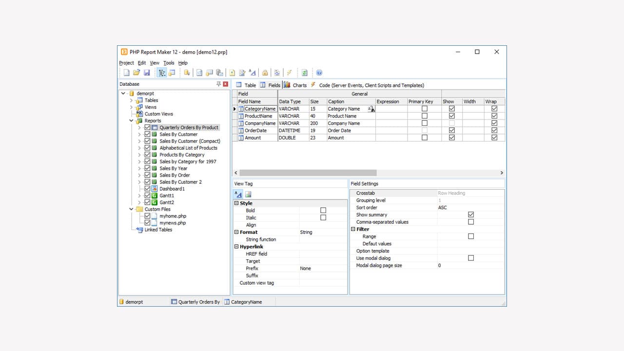 PHP Report Maker 12.0.7