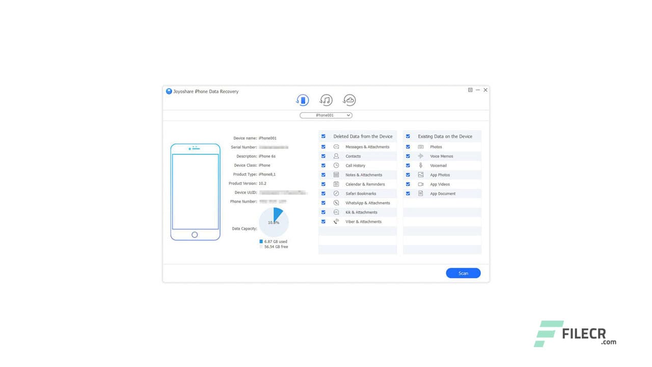 Joyoshare iPhone Data Recovery 2.5.0.53