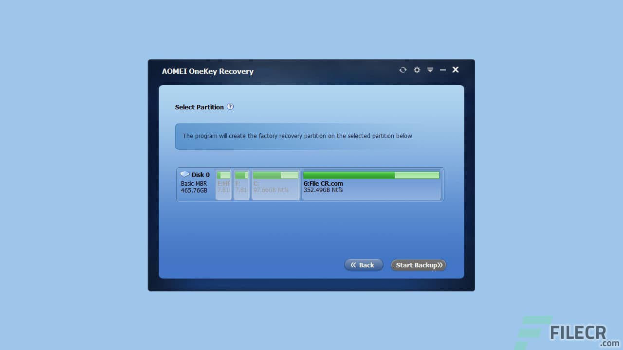 AOMEI OneKey Recovery Professional 1.7.1