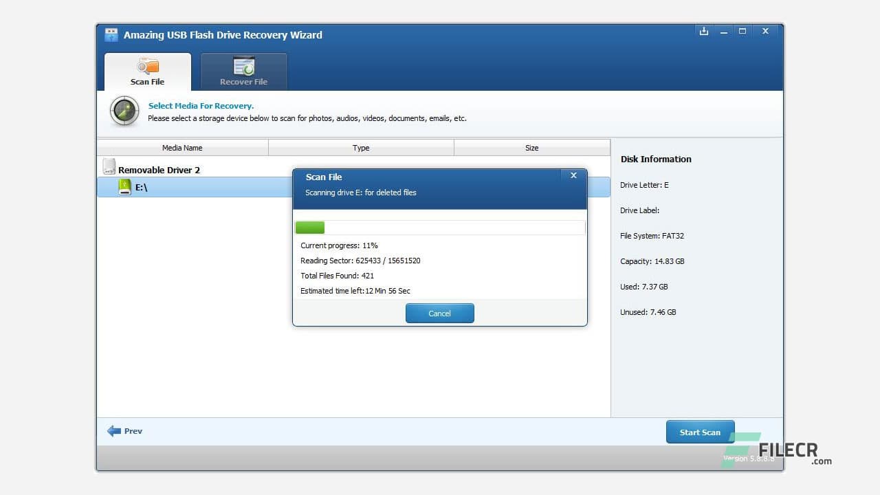 Amazing USB Flash Drive Recovery Wizard 9.1.1.8