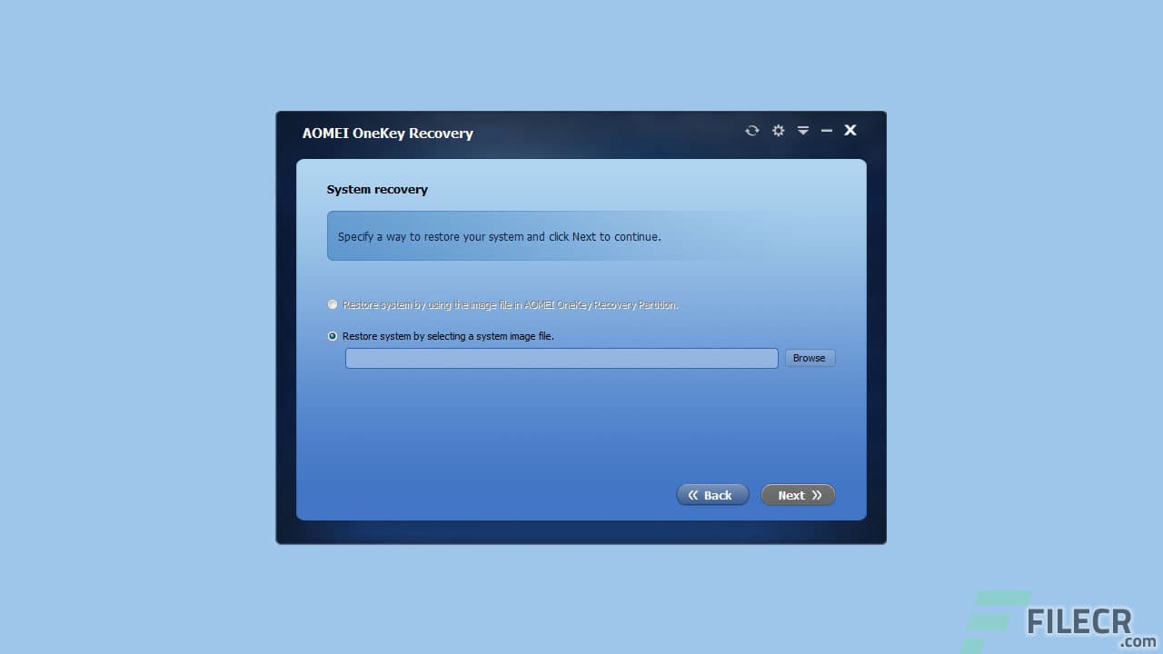 AOMEI OneKey Recovery Professional 1.7.1
