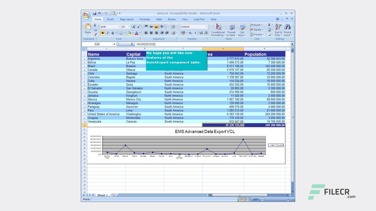 EMS Advanced Data Export VCL Suite 4.15