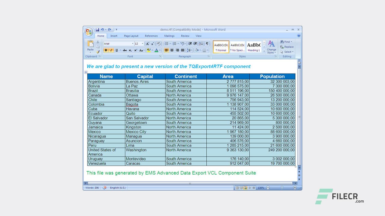 EMS Advanced Data Export VCL Suite 4.15