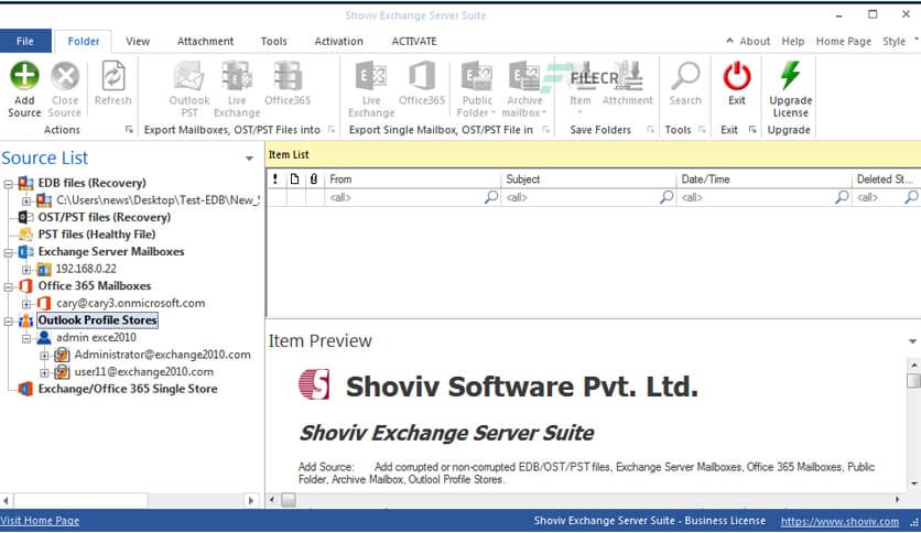 Shoviv Exchange Server Suite 20.1