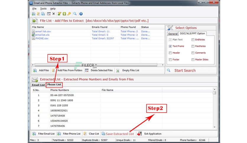 TechnoCom Email and Phone Extractor Files 5.2.6.32