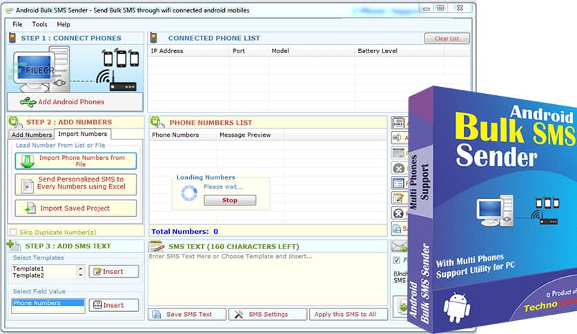 Technocom Android Bulk SMS Sender 10.21.3.25