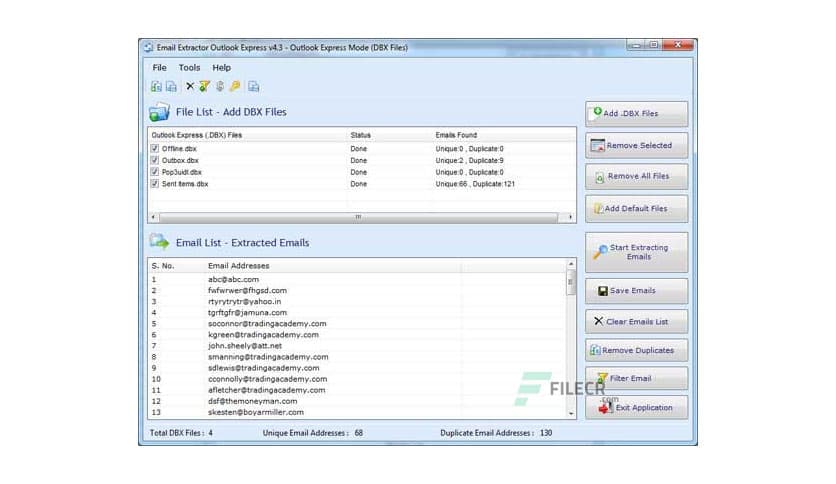 Technocom Email Extractor Outlook Express 4.3