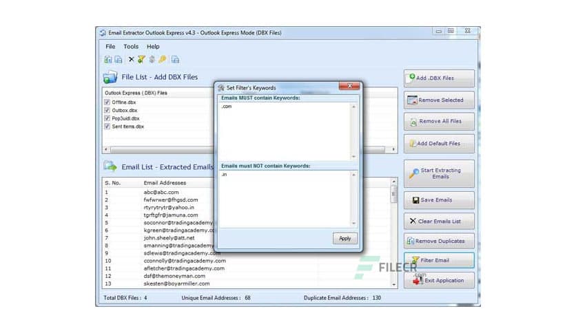 Technocom Email Extractor Outlook Express 4.3