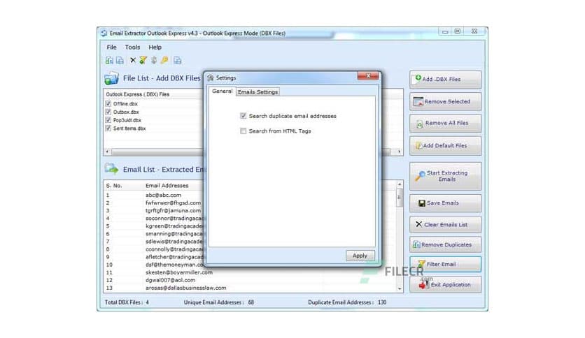 Technocom Email Extractor Outlook Express 4.3
