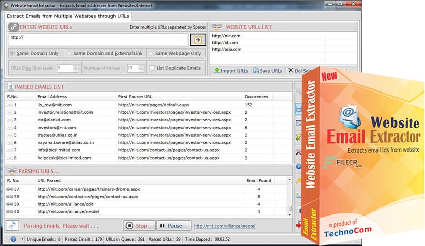 Technocom Website Email Extractor 5.0.8.29